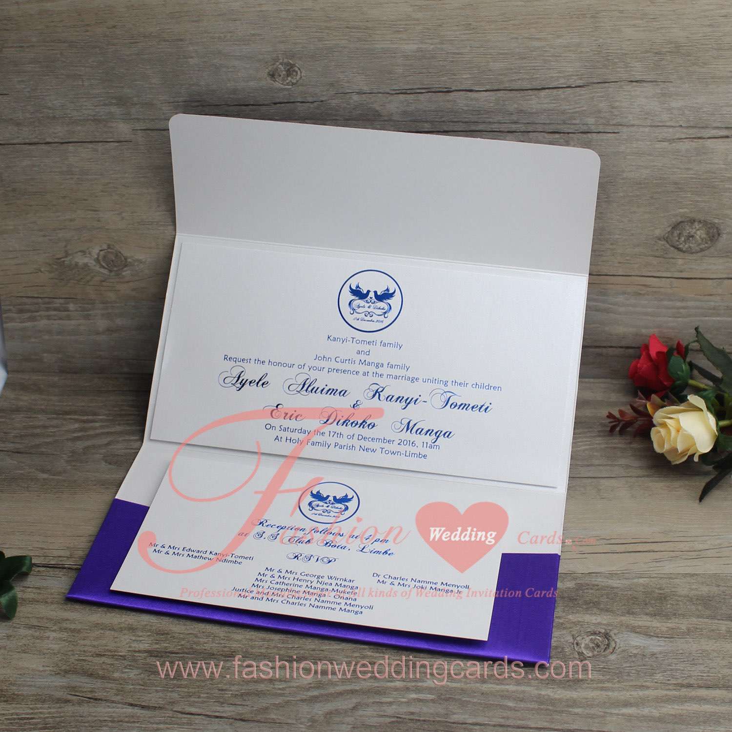 Luxury Silk Couture Wedding Invitation Pocket